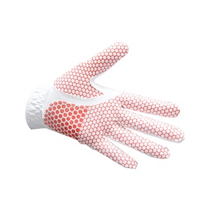 Meilleure vente blanc cabretta cuir doigt Complet chèvre imperméable PU gant de golf - Product Image 3