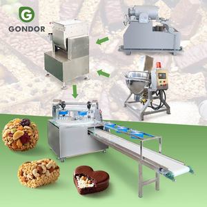 Extrusora Pequeña de Granola, Máquina para Hacer Barras de Proteína de Cereales con Sésamo y Chocolate, Cortadora de Dátiles Energéticos, Línea de Producción - Product Image 1