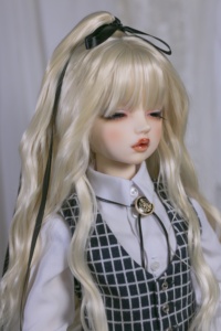 Peluca de cabello sintético para <span class=keywords><strong>muñeca</strong></span>, pelo largo rizado BJD, 1/3, 1/4, 1/6, 8-9 pulgadas, SD, DIY, hecha a mano, personalizada de fábrica - Product Image 4