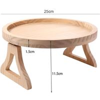 Plateau de rangement rond en bambou moderne et durable, à un seul niveau, finition laquée, design multifonctionnel, capacité de 1 à 3 L, pour utilisation dans le salon