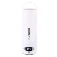 Bouilloire de voyage cylindrique portable en acier inoxydable 316, isolée, à température constante, pour voyages d'affaires et hôtels