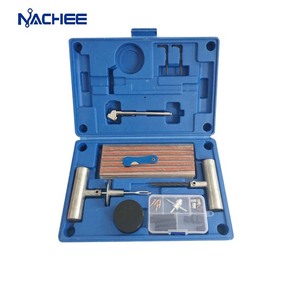Kit de tapones para neumáticos de alta resistencia de 68 piezas, herramientas universales de reparación de neumáticos para arreglar <span class=keywords><strong>pinchazos</strong></span> y kit de parche plano para coche, motocicleta, camión, - Product Image 1
