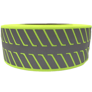 Nastro Riflettente Fotoluminescente all'Ingrosso, Fascia Iridescente Luminosa 5cm, Braccialetto a Strisce per Sicurezza Stradale, Poliestere Stampabile Non - Product Image 5
