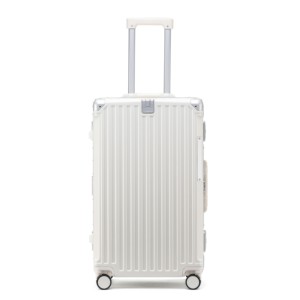 Valise de voyage en aluminium 20 pouces sans fermeture éclair, bagage cabine avec roues silencieuses, ensemble de bagages - Product Image 3