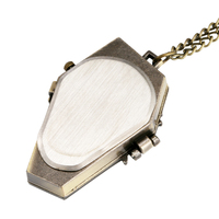 Montre de poche vintage sur le thème de L'Étrange Noël de Monsieur Jack, design squelette Jack crâne cercueil, cadeau gothique pour les fans et les collectionneurs