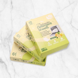 Feuilles de lavage de vaisselle biodégradables sans plastique, détergent à vaisselle écologique en feuilles - Product Image 1