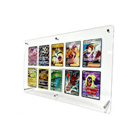 Support de Présentation Magnétique en Acrylique à 5 Emplacements pour Cartes Gradées – Présentoir de Bureau Autonome pour Slabs de Cartes à Collectionner PSA CGC BGS
