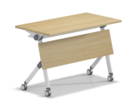 Table de bureau mobile pliable sur roulettes, bureau de classe peu encombrant, table de formation roulante portable, table de réunion et de formation