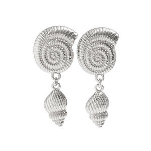 Boucles d'oreilles pendantes QX style océan, perles et coquillages, pompons, asymétriques, pour vacances à la campagne, plage, accessoire de fête - Product Image 6