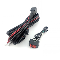 Lampu Sorot LED Motor Berkualitas Tinggi, Kabel Relay Saklar Lampu Depan Ganda untuk Mobil Truk Modifikasi Off-Road, Kabel Harness