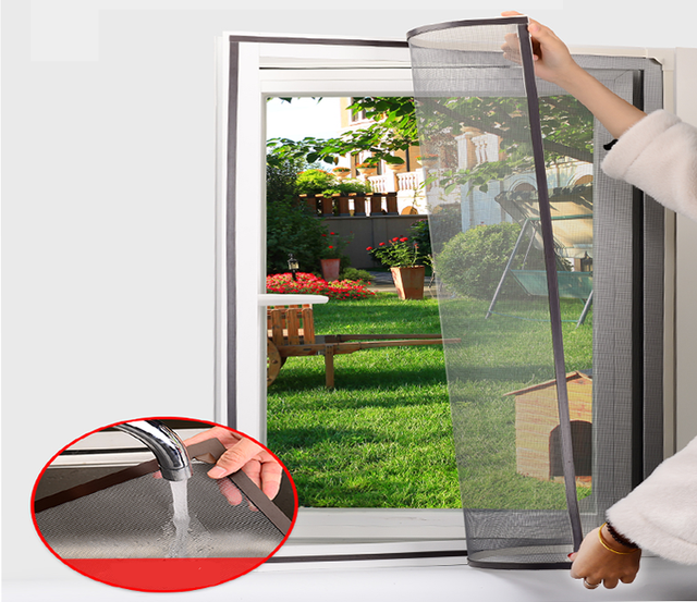 Custom White Pvc Window Frame DIY Anti Mosquito Dust Magnetic Window Screen Mesh Net Kit Magnetic Insect Fly Screen Window