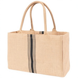 Eco Friendly Jute Shopping <b>Bag</b> Reusable Grocery Tote <b>Bag</b> with Handles <b>Medium</b> <b>Size</b> for Daily Market Travel - Product Image 1