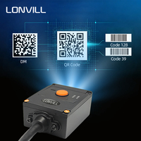 Escáner de Código de Barras de Montaje Fijo LONVILL, Potente Lector de Códigos DM Industrial con Iluminación de 4 LED para Automatización de Ensamblaje de PCB