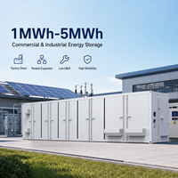 Conteneur BESS 1-5 MWh LiFePO4 Lithium-ion pour stockage d'énergie solaire et éolienne, raccordement au réseau, RS485, refroidissement liquide