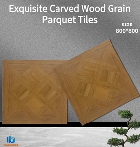 Offre Spéciale – Carreaux de sol en porcelaine 800x800mm, effet métallique, imitation gaufrage, motif chevrons, antidérapants, mats pour salle de bain - Product Image 1