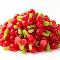 OEM Factory Wholesale Cherry-flavored Fudge Sour Flavored Colorful Cartoon-Shaped Sugar Candies Bag