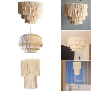 Lampada costiera macramè luce a sospensione Boho con cornice a base di fanerogame Design minimalista per dormitorio soggiorno decorazioni per la casa - Product Image 4