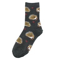 Automne/hiver bloc de couleur drôle Calcetines dessin animé équipage personnalisé concepteur broderie logo chaussettes de mode