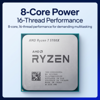 Prosesor Desktop 5700X 8C 16T hingga 4.6GHz AM4 Tray Grosir Stok Banyak 32MB Cache DDR4 untuk Pembuat PC Tersedia