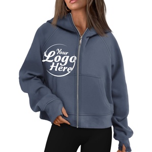 Long Sleeve Loose Zip up Hoodies Fleece Jackets Oversized Sweatshirts Fall Fashion Outfits 2025 Sweaters Winter <b>Clothes</b> - Product Image 3