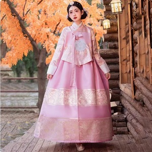 ชุดเจ้าหญิงเกาหลีแบบดั้งเดิม ชุดฮันบกสำหรับผู้หญิง ชุดสำหรับเดินทางไปพระราชวัง การเต้นรำแบบคลาสสิก ชุดประจำชาติเกาหลี - Product Image 3