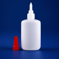 Bouteille en plastique vide de 100 ml avec buse de distribution pour colle et pigment, impression de logo personnalisée, pour le reconditionnement