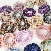 Bracelets en perles de cristal de quartz naturel de 8 mm en gros, bracelets en agate, bracelets en pierres précieuses pour femmes