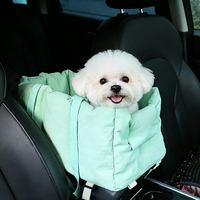 Housse de siège de voiture pour chien et chat, personnalisée, en coton Oxford vert, durable, imperméable, pour console centrale