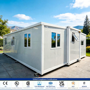 Casa Contenedor Prefabricada Expandible de 40 Pies o 20 Pies, con Opciones de 110V, 240V o 230V, 3 Dormitorios, Cocina, Aislada, Impermeable y Portátil - Product Image 1