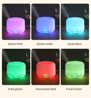 Diffuseur d'huiles essentielles 500ML humidificateur ultrasonique d'aromathérapie rond 7 couleurs changeantes LED diffuseur d'arôme humidificateur