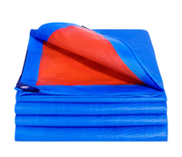 Bâche en tricot PE tissée bleue et orange, enduite anti-UV, pour bassin à poissons, couverture de camion, voiture, tente extérieure