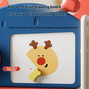 Centro de Juegos Multiusos para Niños, Columpio Interior para Bebés con Tobogán para Niños Pequeños, Canasta de Baloncesto <span class=keywords><strong>y</strong></span> Tobogán Infantil - Product Image 3