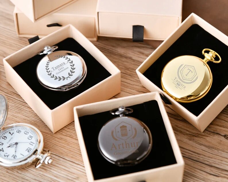Personalised Pocket Watch,engraved Pocket Watch,groomsman Gift