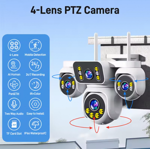 Caméra de sécurité sans fil ShooCam 20MP, dôme, capteur CMOS, 4G, zoom 16X, 10K AOV, IP66 étanche, P2P, bidirectionnelle - Product Image 2