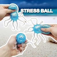 Squishy octopus stressballen voor volwassenen, sensorische fidget toys, zeedieren stressbal, partyfavoren, stressverlichtende cadeaus
