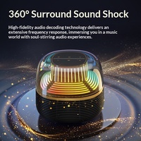 Haut-parleur extérieur portable en plastique 5.2 avec subwoofer sans fil, fente pour carte, éclairage de bureau, charge solaire et batterie intégrée