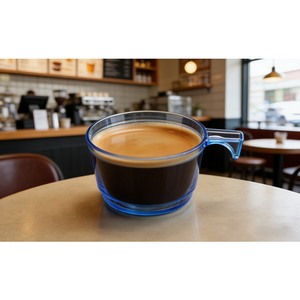 Premium PS Blue Transparent DTC <b>Cup</b> with Handle Portable Colored <b>Plastic</b> Vessel for Daily Hydration and Travel - Product Image 3