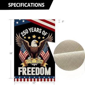 Флаг для сада к 250-летию США, двусторонний патриотический баннер с орлом для улицы и двора, памятный (1776-2026) - Product Image 2