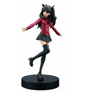 Japonês Anime Destino/estadia noite Action Figure Uniforme Escolar Tohsaka Rin Cenário