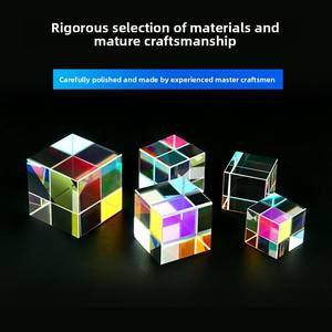 맞춤형 BK7 직각 6 면 큐브 프리즘 광택 유리 태양 포수 빛 반사경 다채로운 프리즘 - Product Image 3