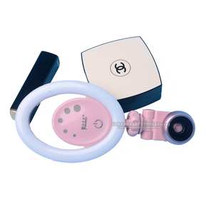 Yidoblo güzellik selfi ışığı halka şekilli DS-06 dokunmatik sensör cep telefonu aksesuarları lens ile - Product Image 5