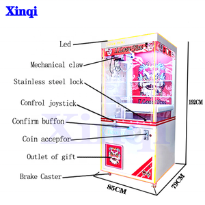 ตู้คีบตุ๊กตาหยอดเหรียญ ขายดีจากโรงงาน ตู้เกมอาร์เคดแบบโลหะ พร้อมช่องรับธนบัตร - Product Image 5