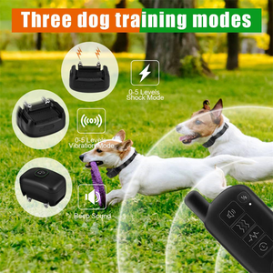 Su Geçirmez Köpek Eğitim Tasması Şarj Edilebilir Köpek Şok Tasması 1300ft Ekstra Geniş Uzaktan Kumanda Menzilli Köpek Elektrikli Bip Tasmaları - Product Image 6
