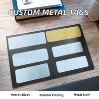 Badges nominatifs en métal aluminium personnalisés en couleur par sublimation, plaques métalliques gravées au laser, impression sérigraphique sur métal