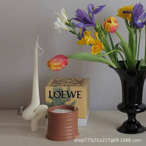 Bắc Âu Retro Bình thủy tinh nhà sản xuất nhỏ sừng đường kính lớn màu sắc cao giá trị cho nhà hiện đại trang trí đồ trang trí cho hoa - Product Image 4