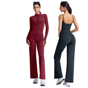 Jaket Olahraga Wanita Aoyema Model Slim-Fit Lengan Panjang dengan Ritsleting untuk Latihan Kebugaran, Yoga, Lari, dan Olahraga Lainnya - Product Image 3