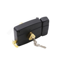 Cerradura de Seguridad de Alta Calidad con Cilindro de Latón Negro, Cerrojo Exterior para Puerta Principal, Cerradura de Seguridad con Llaves