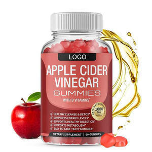 Gomitas Veganas de Vinagre de Sidra de Manzana y Vitamina B para la Inmunidad, Digestión, Desintoxicación y Limpieza, <span class=keywords><strong>No</strong></span> Aptas para Recién Nacidos, 2 por Dosis - Product Image 1