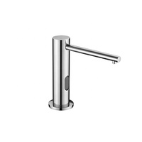 Distributeur de savon liquide/mousse automatique en laiton à capteur laser sans contact, volume réglable, pour salle de bain d'hôtel