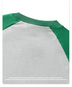 <span class=keywords><strong>เสื้อ</strong></span>ยืดคอกลมสไตล์สตรีทแวร์ลำลองขายส่ง น้ำหนัก 270 กรัม ตัดต่อสี ผ้าฝ้าย 100% แขนยาว - Product Image 4